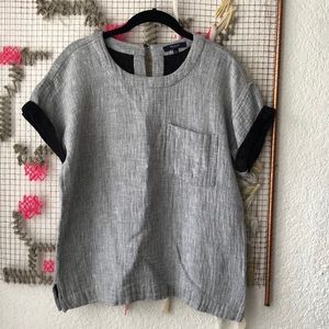 Madewell Roll-Sleeve Pocket Top